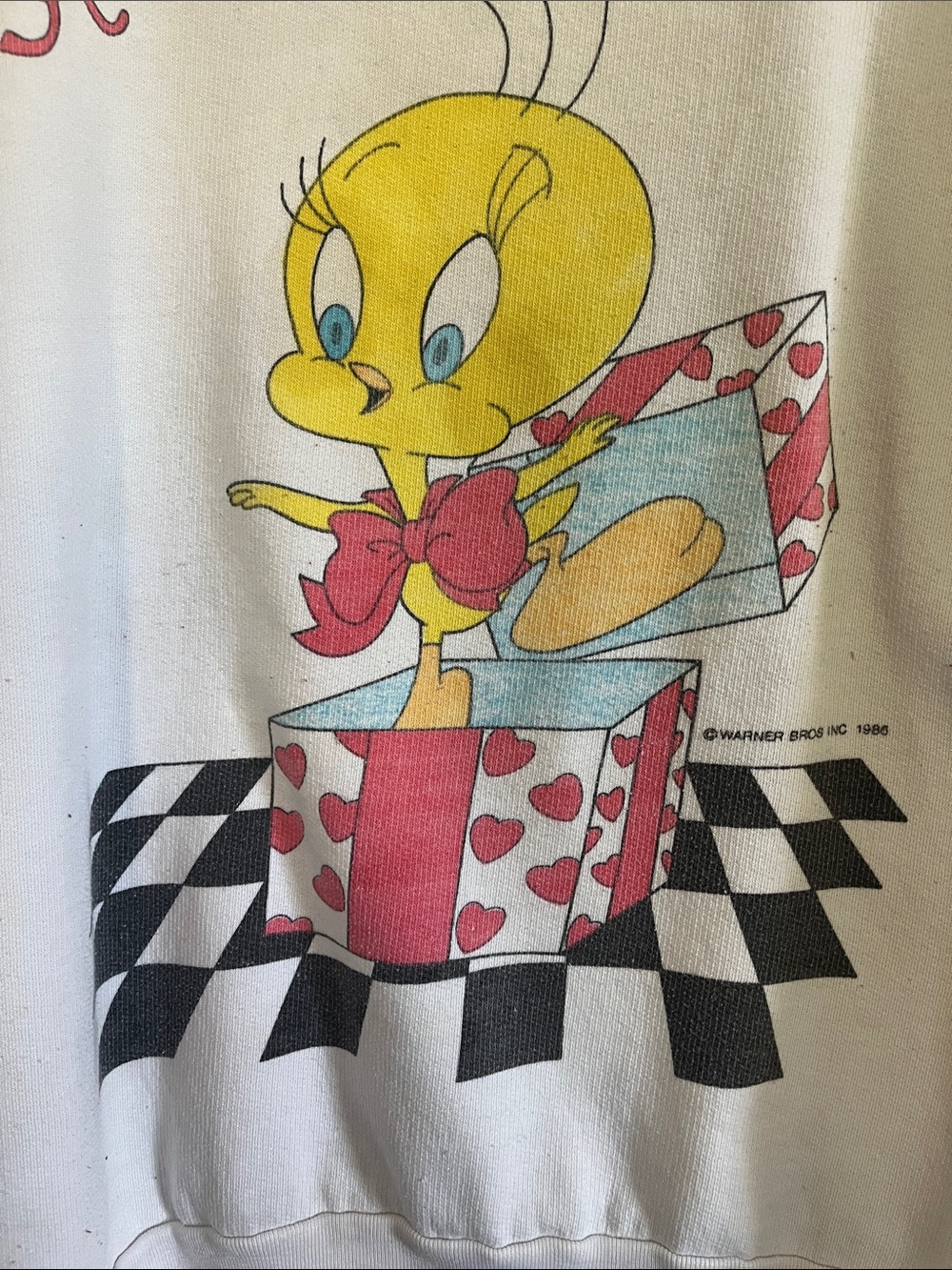 Warner Bros. Tweety 'A Box of Tweets' White Graphic Sweatshirt - Picture 3 of 11